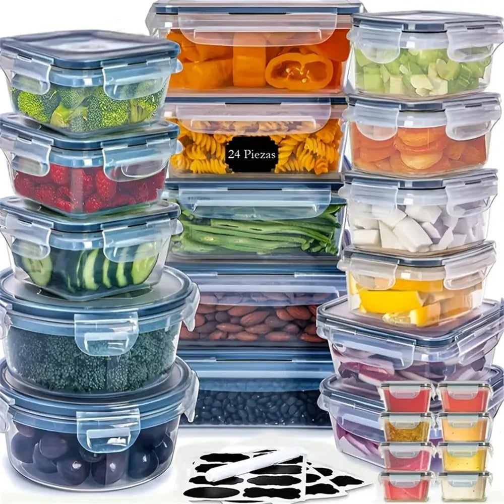 Conjunto de recipientes para alimentos de cozinha