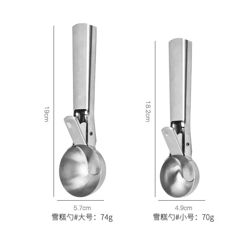 Colher de sorvete de aço inox