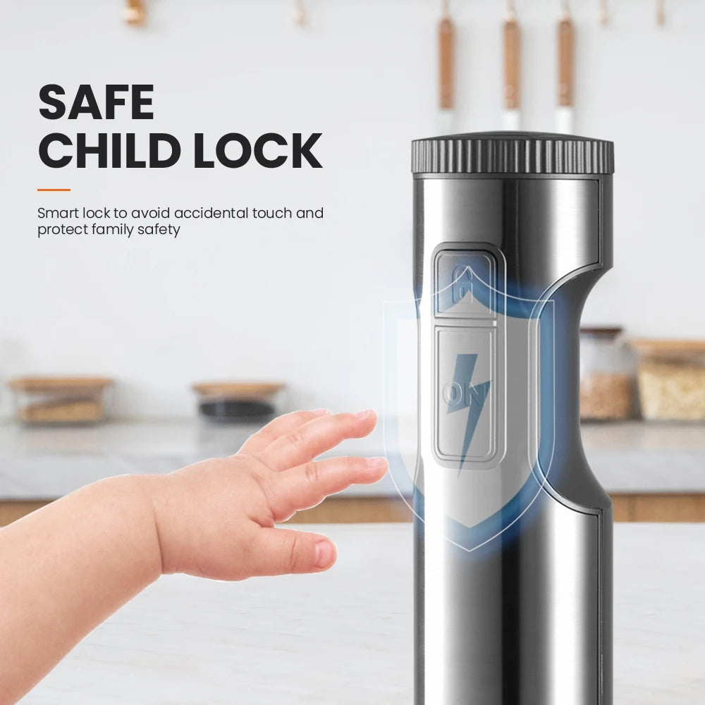 4 em 1Liquidificador, Batedeira de alimentos, copo misturador de 700ml, processador de 500ml de aço inox
