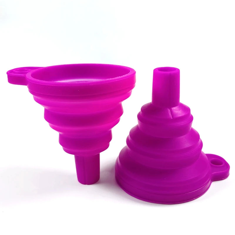 Funil de silicone dobrável