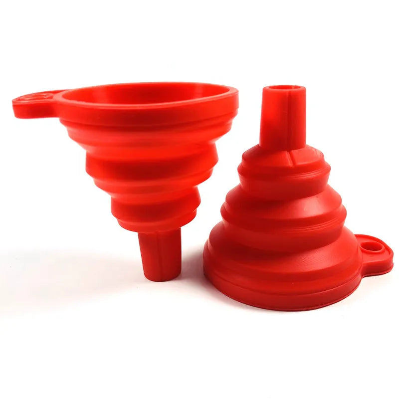 Funil de silicone dobrável
