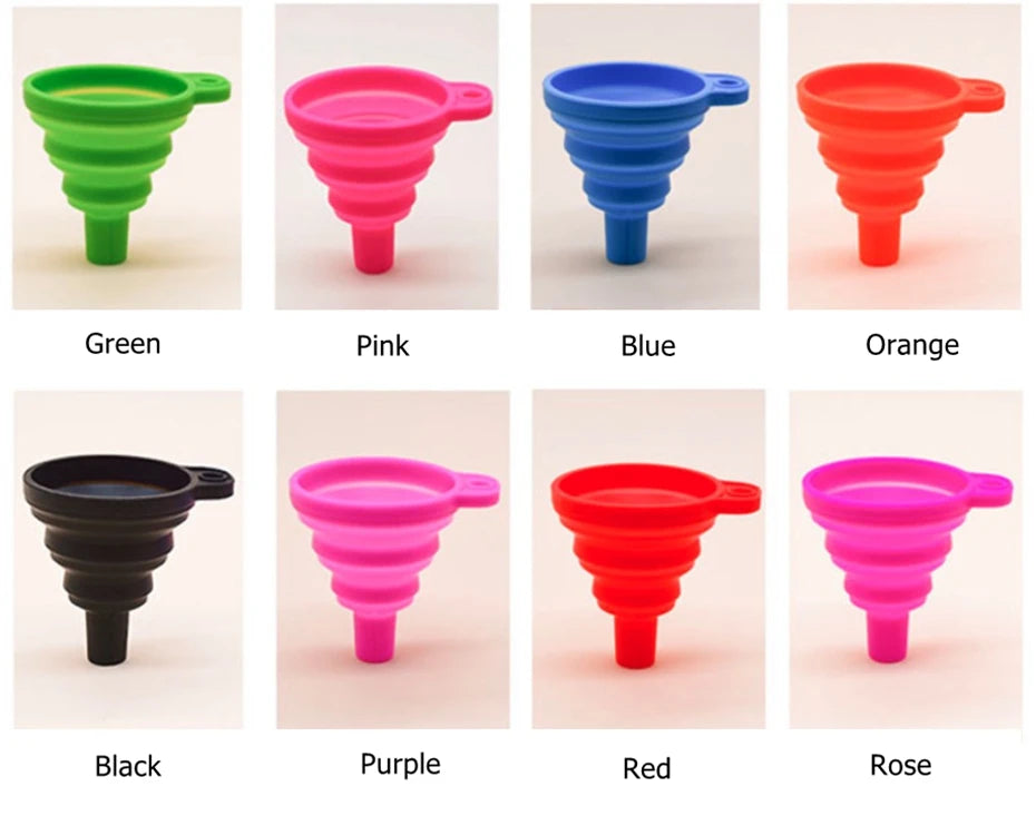 Funil de silicone dobrável