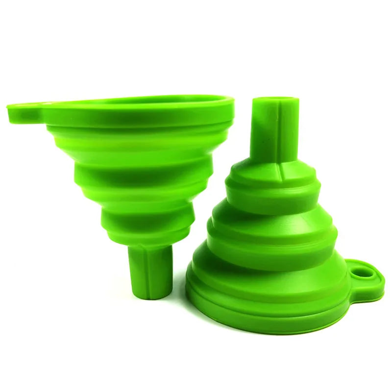 Funil de silicone dobrável