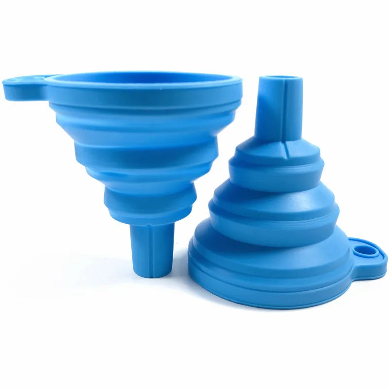 Funil de silicone dobrável