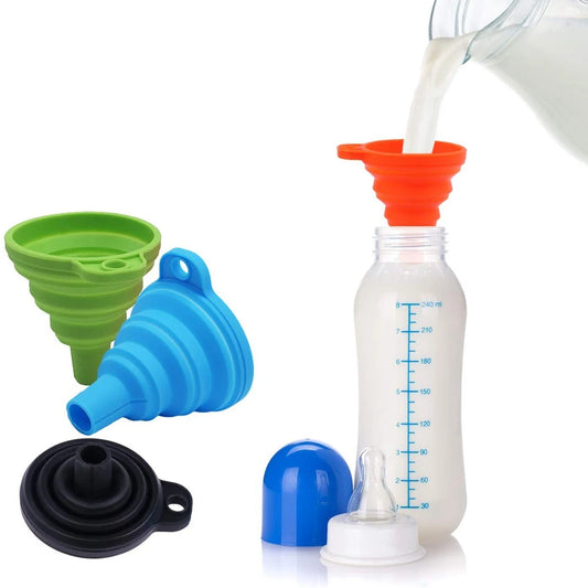 Funil de silicone dobrável