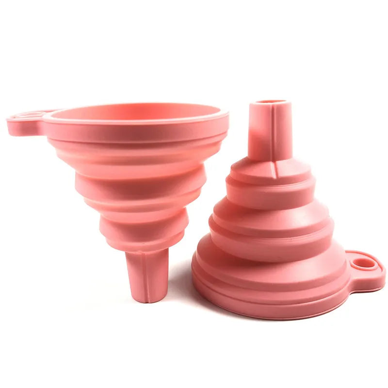 Funil de silicone dobrável