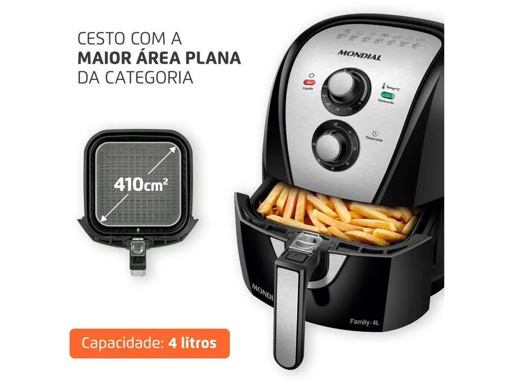 Air Fryer Mondial AFN-40-BI Preta 4L com Timer - 110V