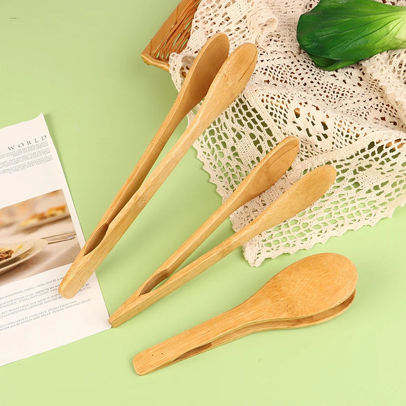 Pegador de comida de bambu