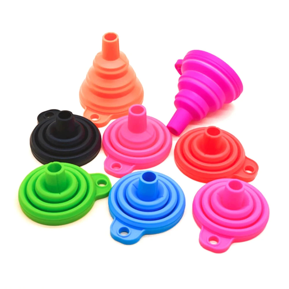 Funil de silicone dobrável