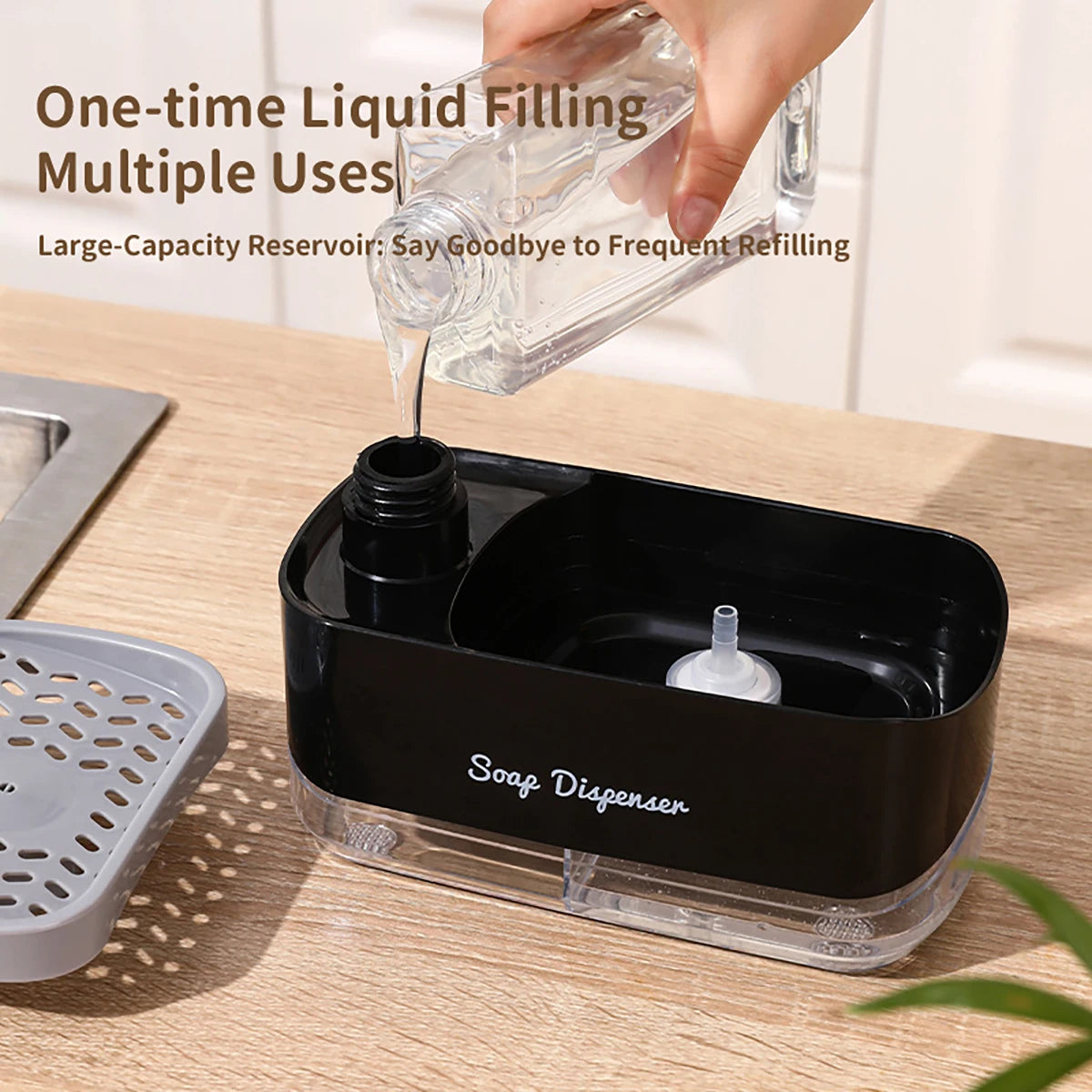Dispenser de detergente com esponja