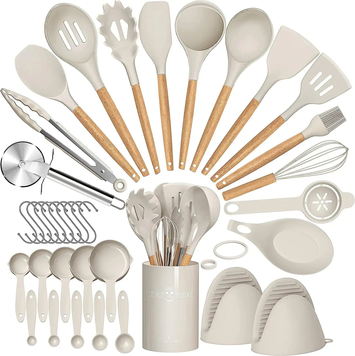 Utensílos de silicone com 36 peças