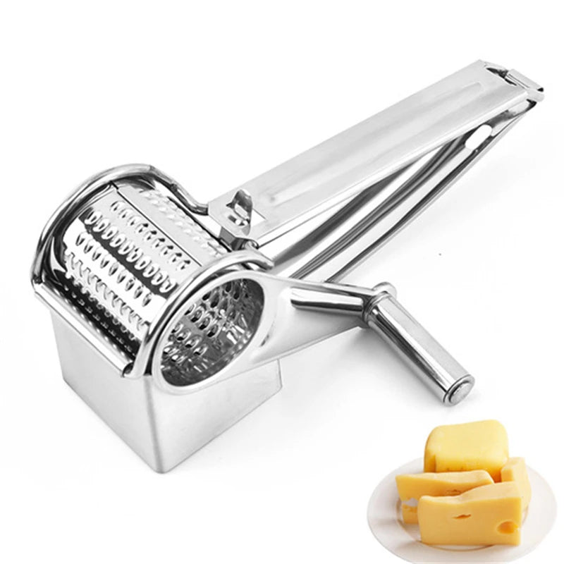 Ralador de queijo rotativo de aço inoxidável