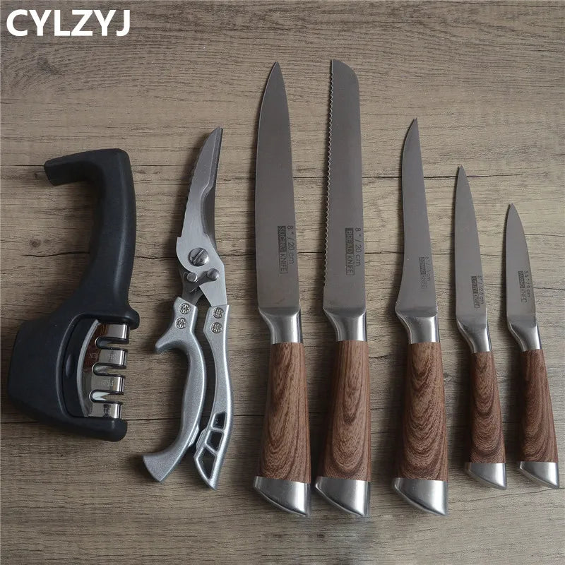 Conjuntos de facas de cozinha de aço inoxidável