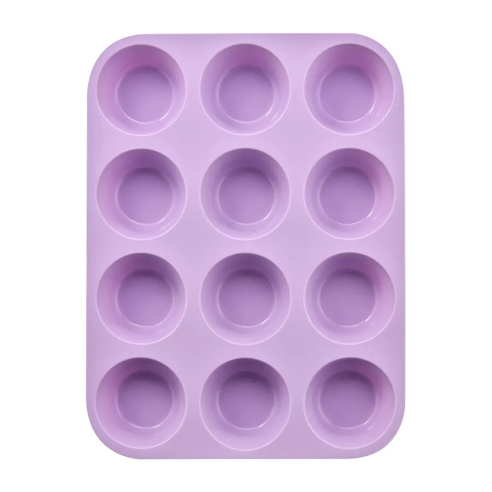 Forma de silicone para assar 12 e/ou 24 furos
