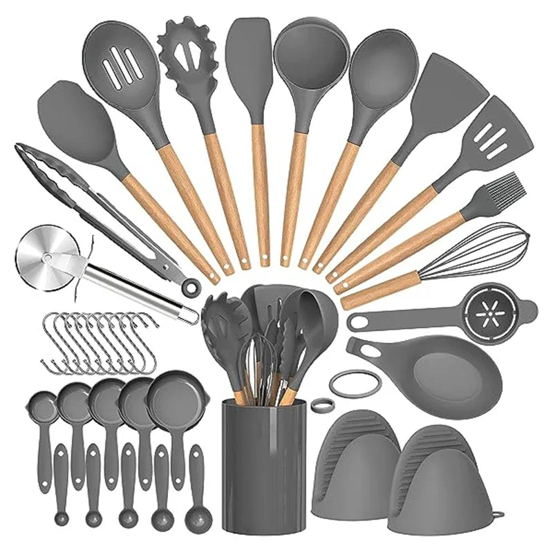 Utensílos de silicone com 36 peças