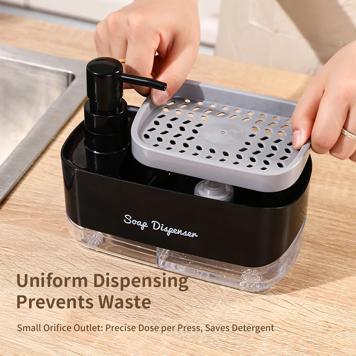 Dispenser de detergente com esponja