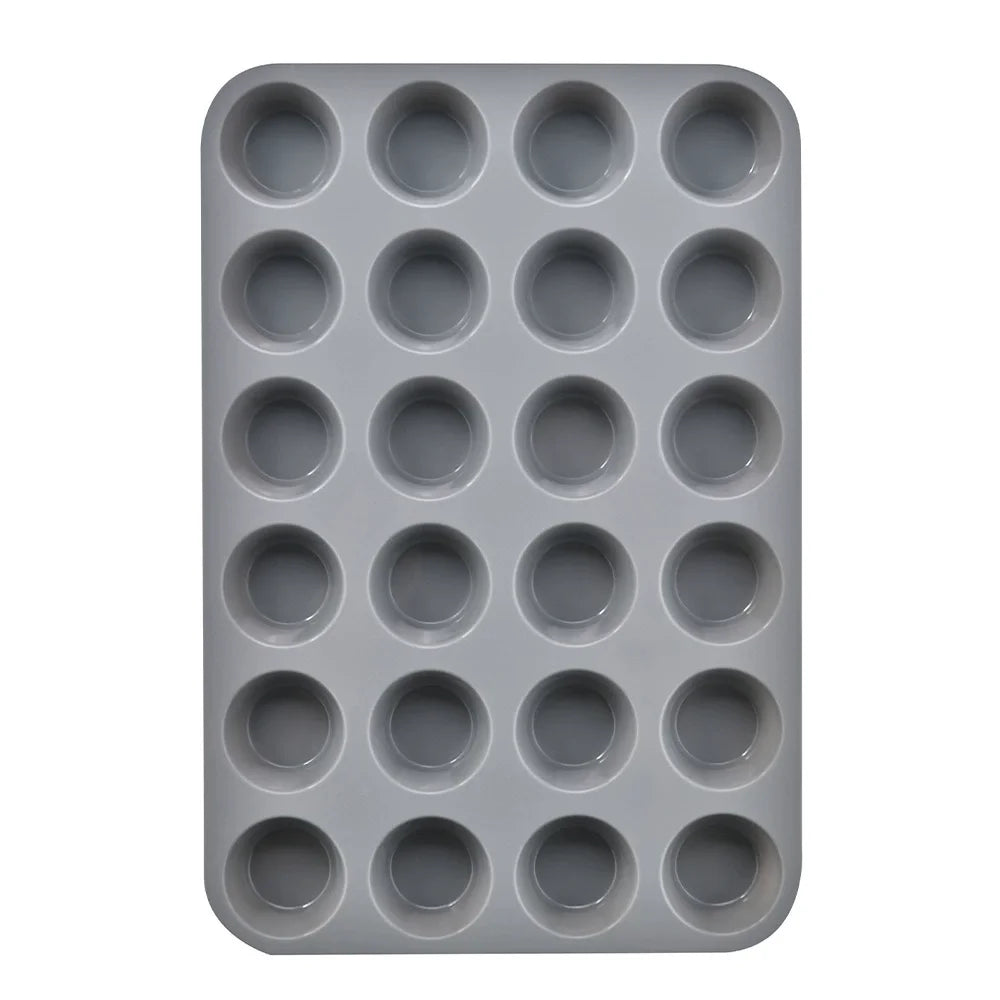 Forma de silicone para assar 12 e/ou 24 furos