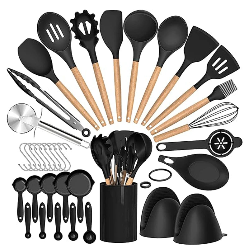 Utensílos de silicone com 36 peças