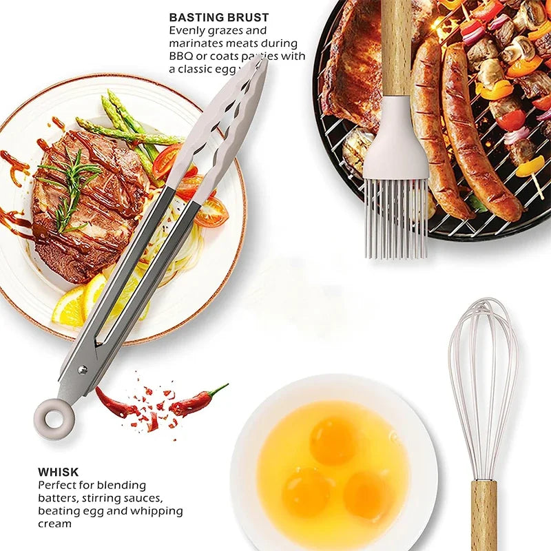 Utensílos de silicone com 36 peças