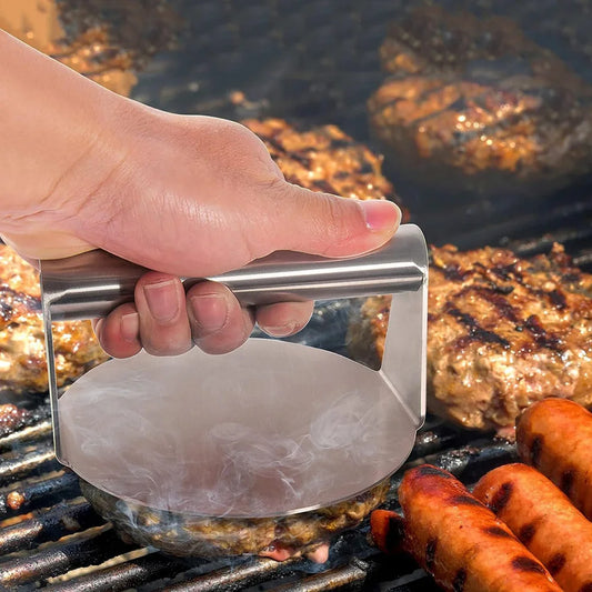 Prensa para carne de hambúrguer de aço inoxidável