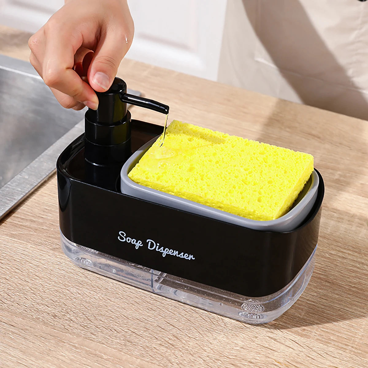 Dispenser de detergente com esponja