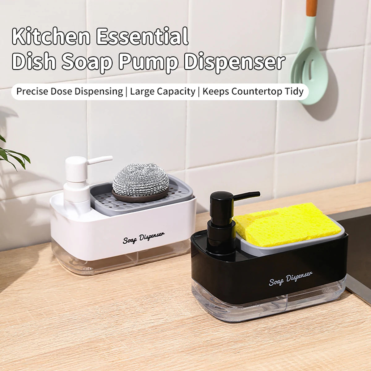 Dispenser de detergente com esponja