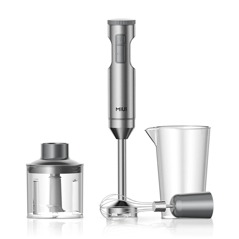 4 em 1Liquidificador, Batedeira de alimentos, copo misturador de 700ml, processador de 500ml de aço inox
