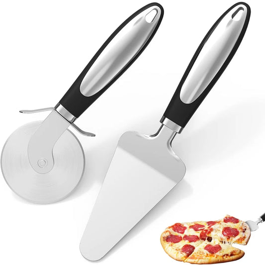 Cortador e espatula de pizza