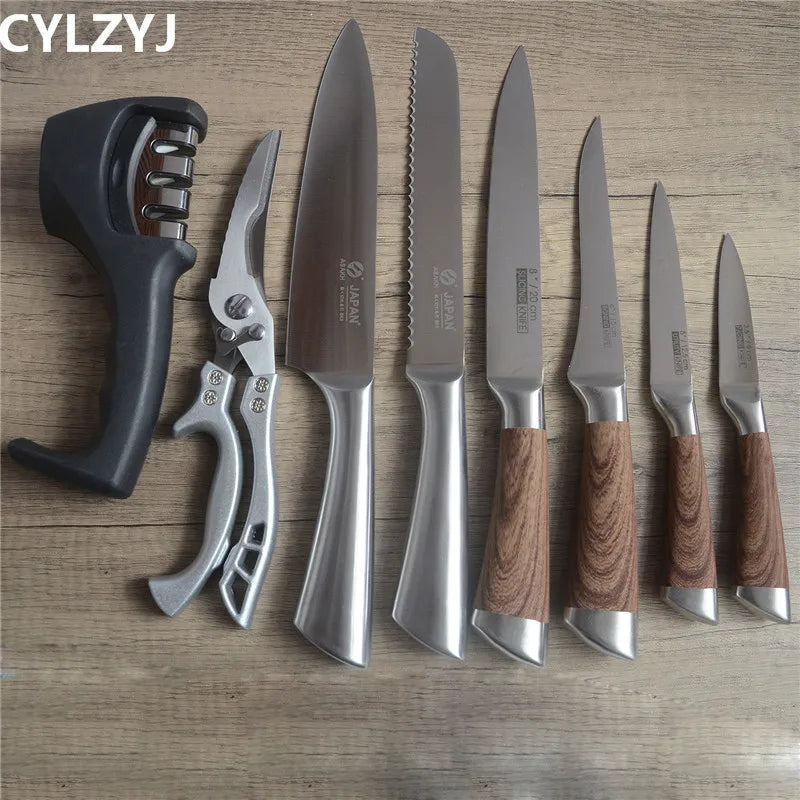 Conjuntos de facas de cozinha de aço inoxidável
