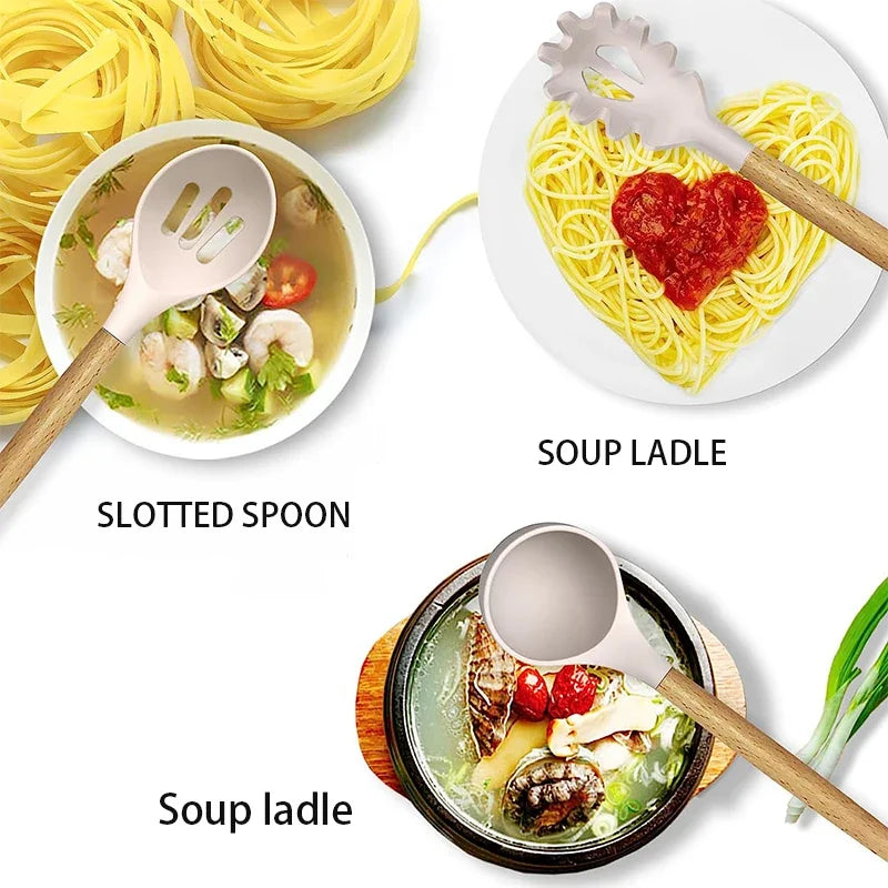 Utensílos de silicone com 36 peças